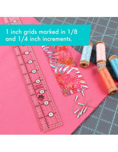 Righello rettangolare per quilting 1.5" x 12.5" Creative Grids