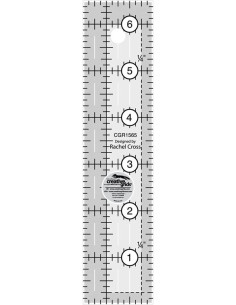 Righello rettangolare per quilting 1.5" x 6.5" Creative Grids