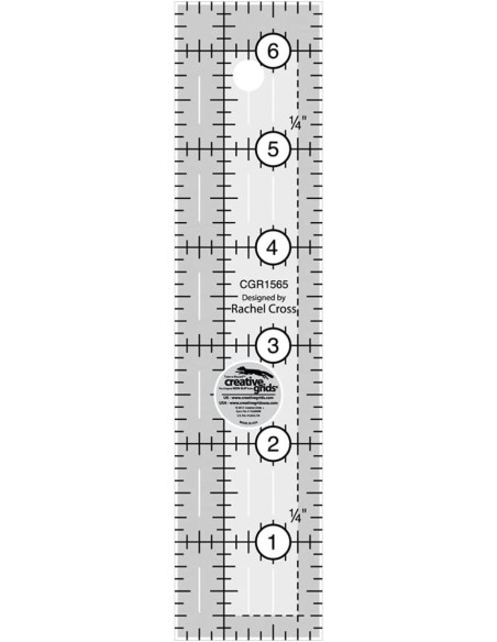 Righello rettangolare per quilting 1.5" x 6.5" Creative Grids