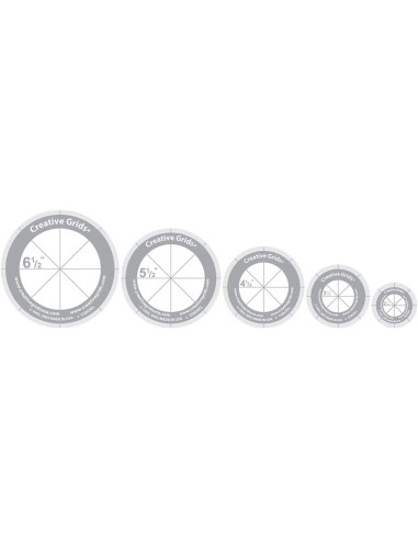 Set di 5 righelli cerchi Creative Grids