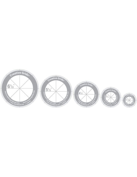 Set di 5 righelli cerchi Creative Grids