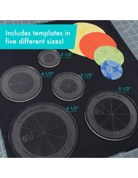 Set di 5 righelli cerchi Creative Grids