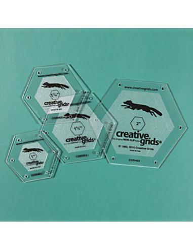 Set di 4 righelli esagonali Creative Grids