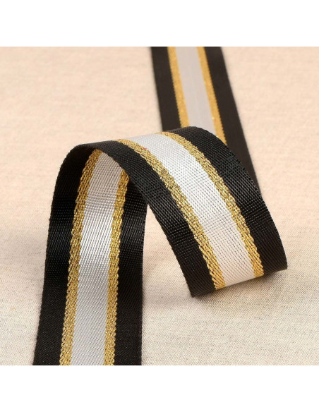 Tracolla in lurex - Nero e oro