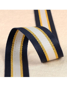 Tracolla in lurex - Blu marino e oro