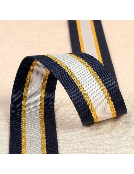 Tracolla in lurex - Blu marino e oro