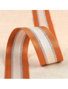 Tracolla in lurex - Arancione e argento