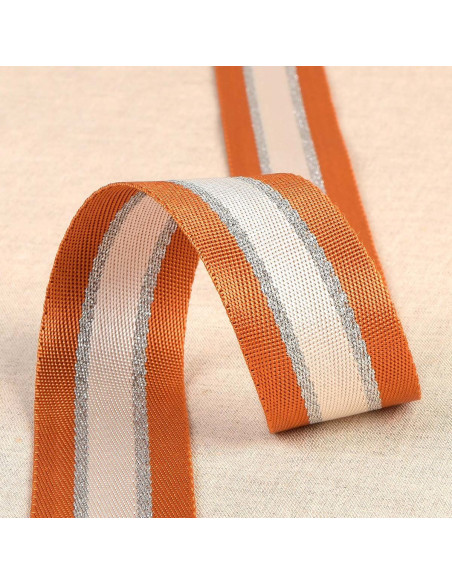 Tracolla in lurex - Arancione e argento