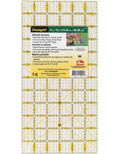 Regola patchwork Omnigrid 6 x 12 pollici
