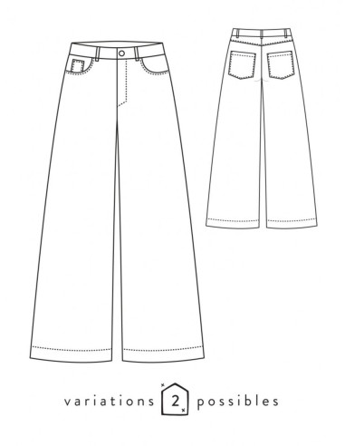 Modello di pantaloni larghi California - Atelier Scämmit