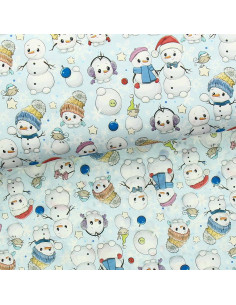 Tessuto cotone premium - Pupazzo di neve