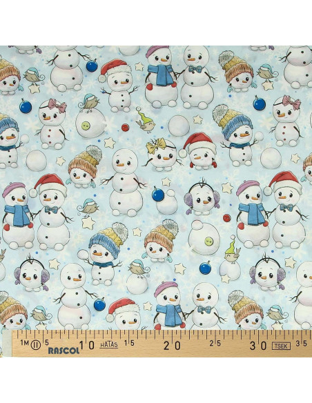 Tessuto cotone premium - Pupazzo di neve