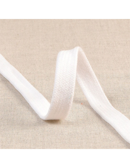 Cordone intrecciato piatto per felpa - Bianco