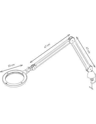 Lampada con lente d'ingrandimento Daylight Omega 7