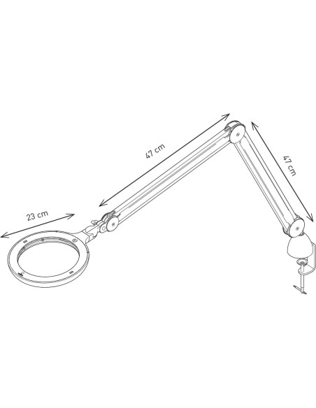 Lampada con lente d'ingrandimento Daylight Omega 7