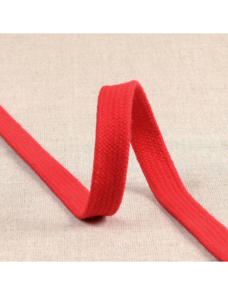 Cordone intrecciato piatto per felpa - Rosso