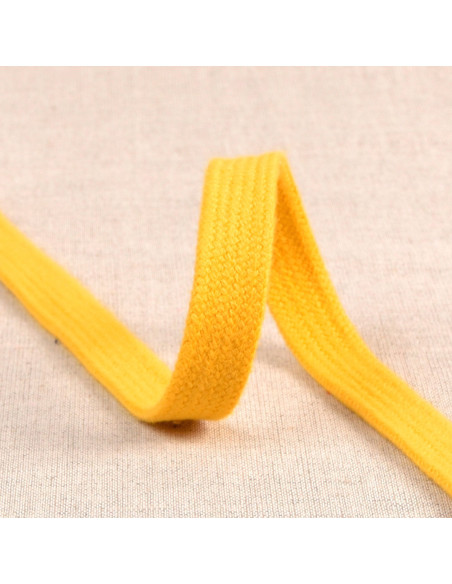 Cordone intrecciato piatto per felpa - Giallo oro