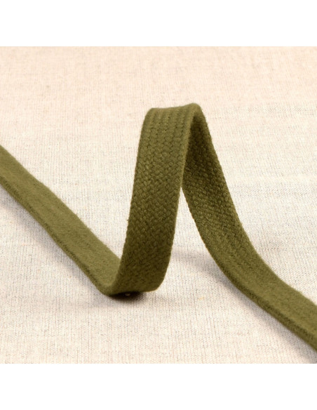 Cordone intrecciato piatto per felpa - Kaki