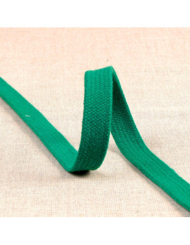 Cordone intrecciato piatto per felpa - Verde