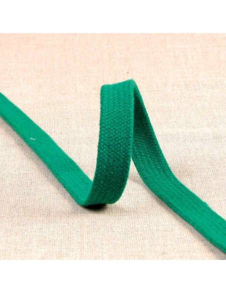 Cordone intrecciato piatto per felpa - Verde