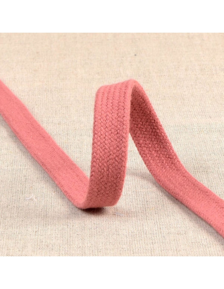 Cordone intrecciato piatto per felpa - Rosa antico