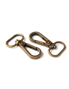 Set di 2 moschettoni in metallo - Antico 19 mm