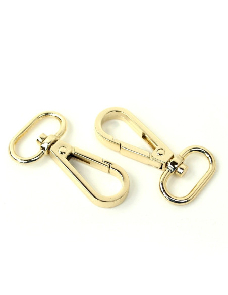 Set di 2 moschettoni in metallo - Oro 19 mm