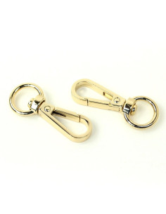 Set di 2 moschettoni in metallo - Oro 12,7 mm
