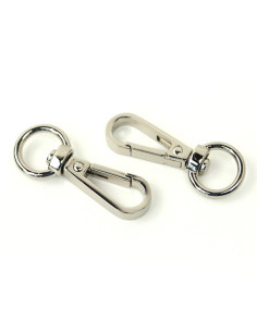 Set di 2 moschettoni in metallo - Argento 12,7 mm