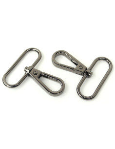Set di 2 moschettoni in metallo - Canne da fucile 38 mm