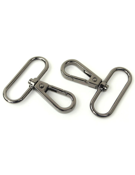 Set di 2 moschettoni in metallo - Canne da fucile 38 mm