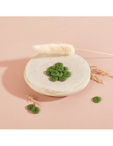 Pulsante Corozo Jaipur - Foglia di Matcha