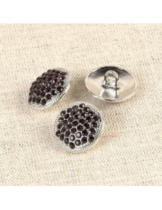 Bottone strass Erakis - Lilla 17 mm