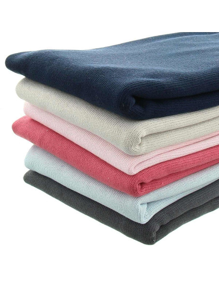Tessuto a maglia jersey dritto - Grigio blu