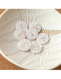 Pulsante Sparkle 2 fori - Bianco sporco