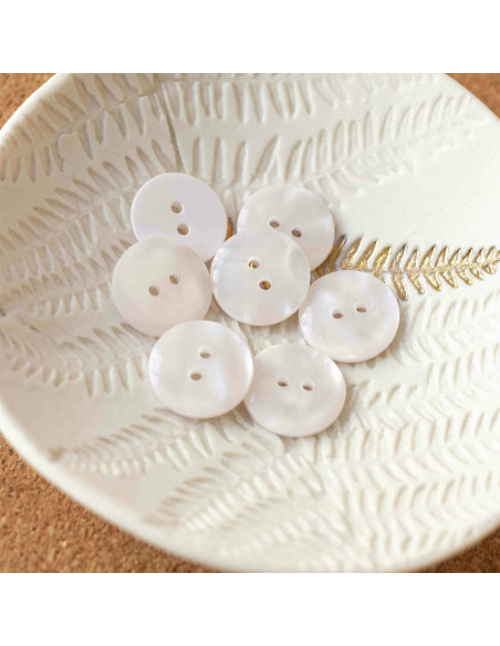 Pulsante Sparkle 2 fori - Bianco sporco