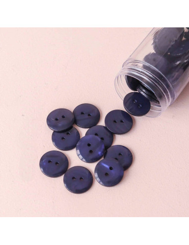 Bottone Sparkle 2 fori - Blu marino