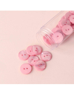 Bottone Sparkle 2 fori - Rosa pallido 2
