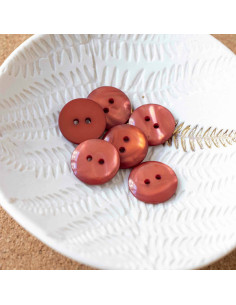 Bottone Sparkle 2 fori - Terracotta