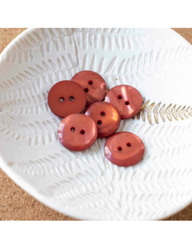 Bottone Sparkle 2 fori - Terracotta