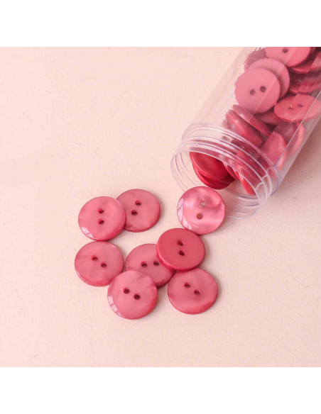 Bottone Sparkle 2 fori - Rosa antico