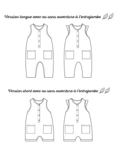 Modello di tuta Pinson - Marmaï Patterns 2