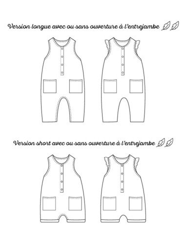 Modello di tuta Pinson - Marmaï Patterns