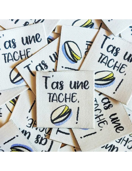 Set di 6 etichette tessute - Hai una macchia Pistacchio