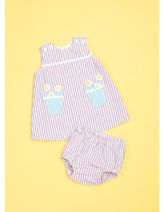 Modello di salopette, abito e pantaloncini per neonati - Butterick 6905 2