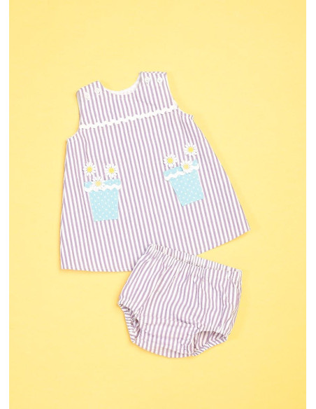 Modello di salopette, abito e pantaloncini per neonati - Butterick 6905