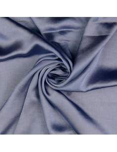 Tessuto satin deluxe effetto seta - Blu jeans