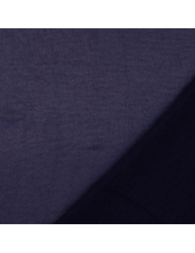 Tessuto satin deluxe tocco seta - Blu marino