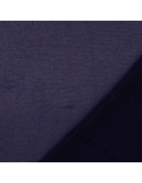 Tessuto satin deluxe tocco seta - Blu marino