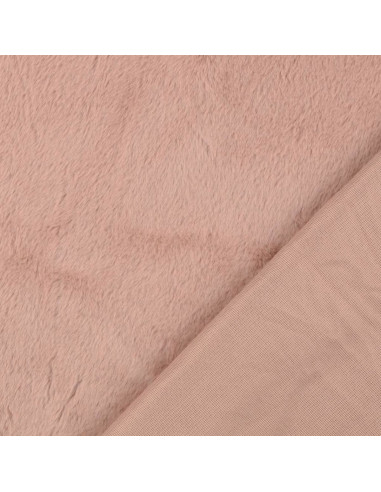 Tessuto in finta pelliccia - Rosa antico